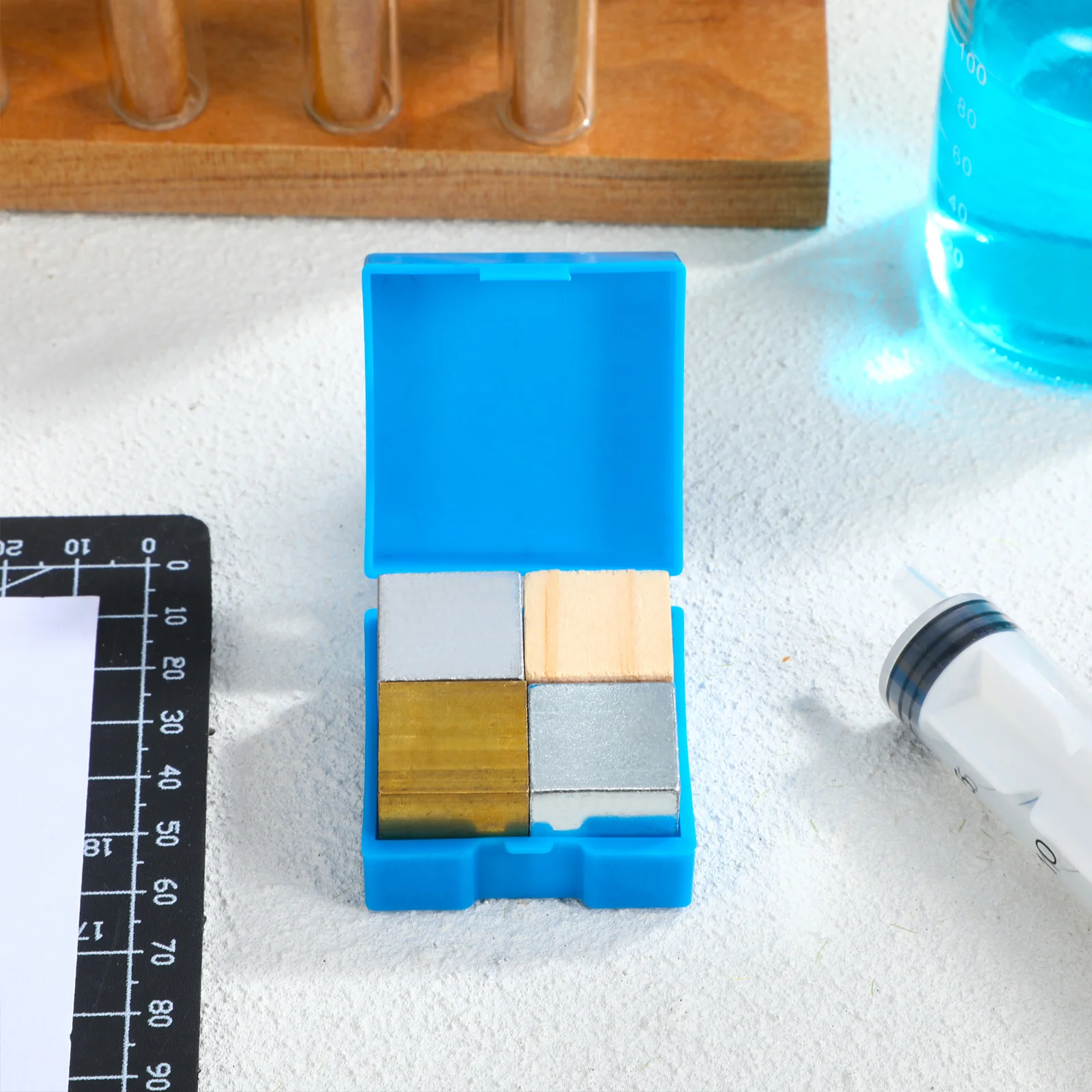 Набор плотных блоков, 4 шт., профессиональные полированные плоские гладкие формования, обучающая коллекция хобби, подарочная плотность дисплея