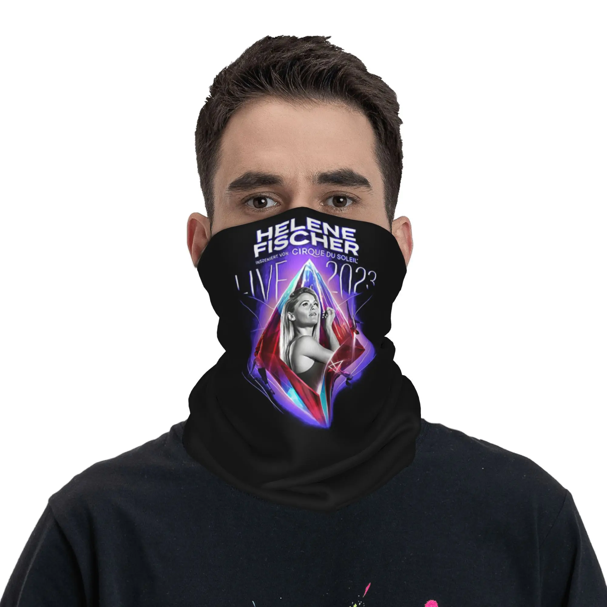 هيلين فيشر راش 2023 باندانا الرقبة الجراب مطبوعة وشاح سحري متعدد الوظائف الدراجات وشاح ركوب للرجال النساء تنفس