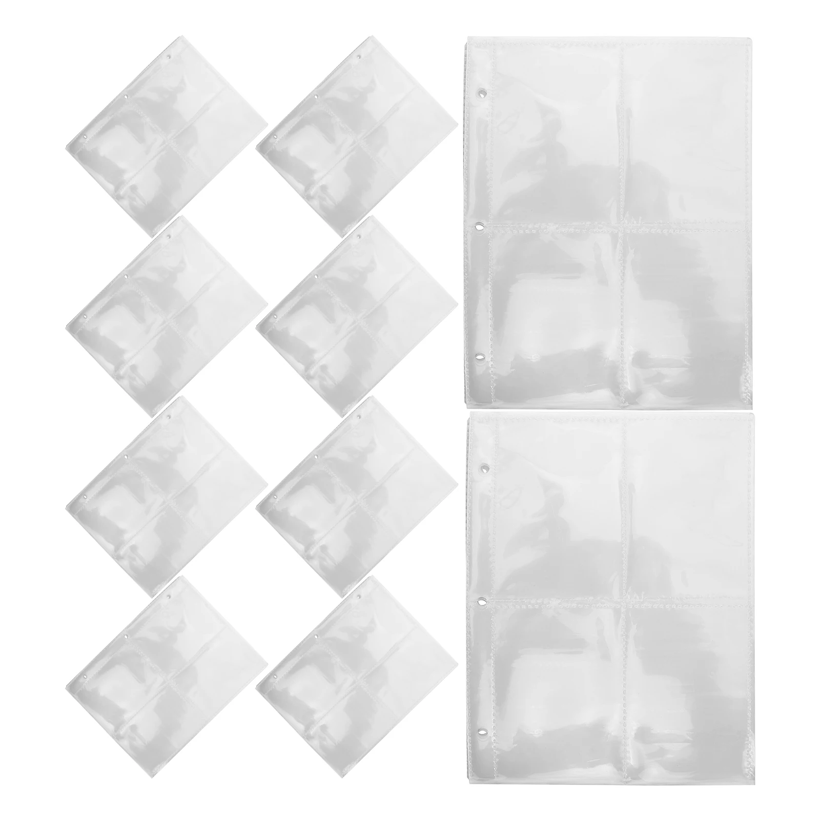 

50pcs Card Sleeves Binder Sheets Baseball Soccer Hockey Trading Card Storage Pages Plastic Protectors For Sports Game Cards