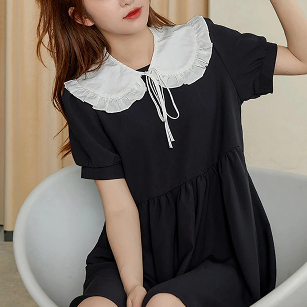 Wrap Lapel Detachable Collars Necklace False Collar Women Cotton White Sweet Lapel Fake Collar Girl Ruffles Half Shirt Shawl