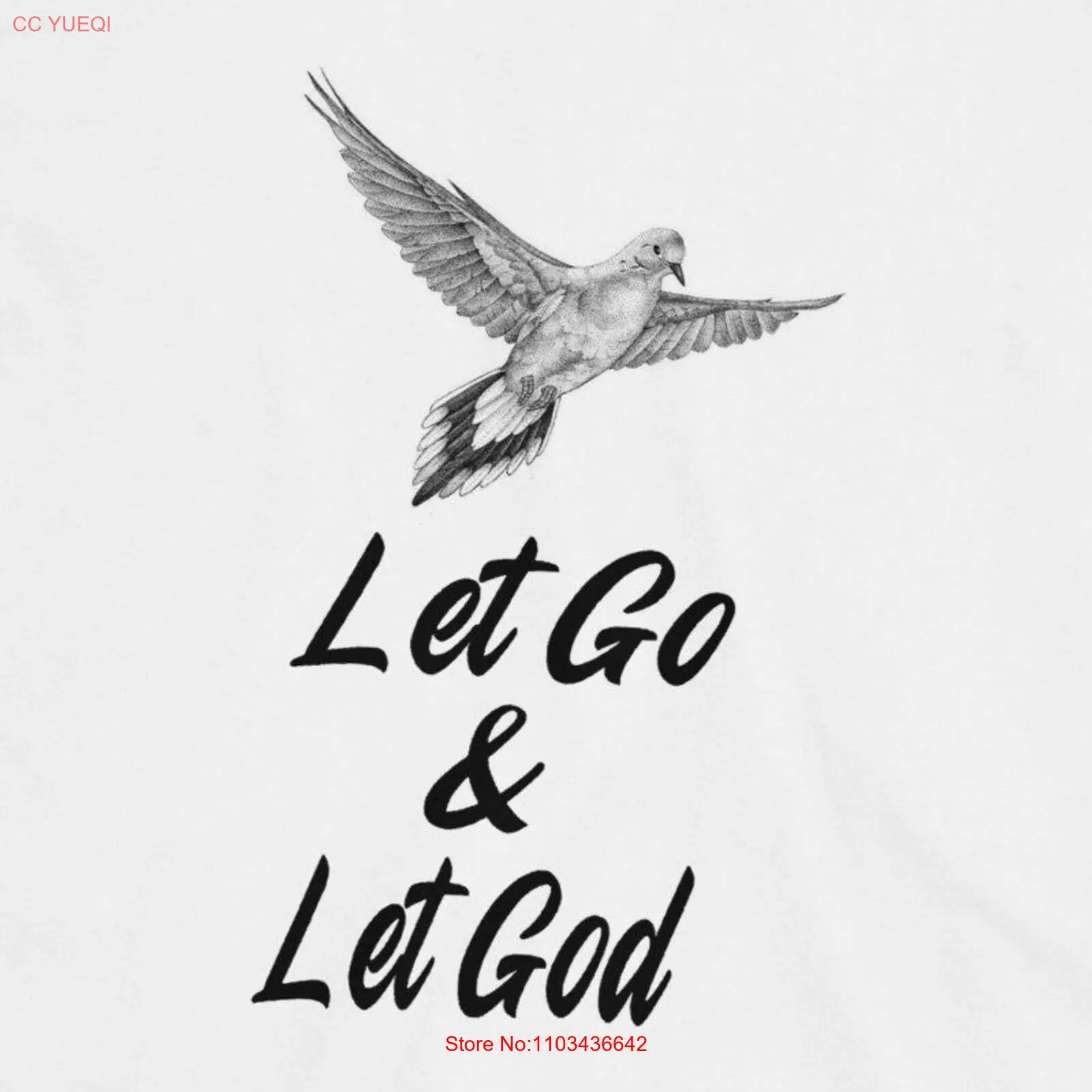 Футболка Let Go And Let God Dove Футболка Let Go And Let God Dove