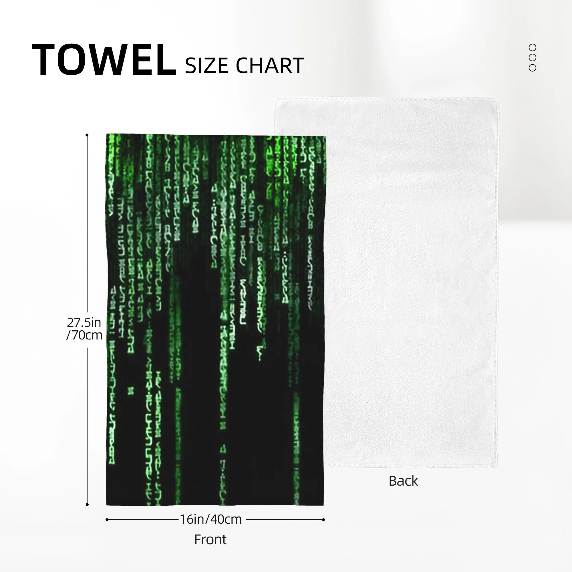 Custom The Matrix Soft Face Towel Quick Dry Pool Bath Cotton Towels Absorbent Quick