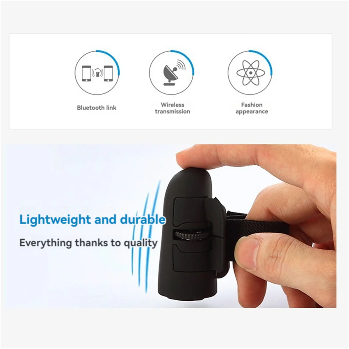 N35R_DU Bluetooth mouse Universal Finger Rings Optical Mini Mouse 1600DPI