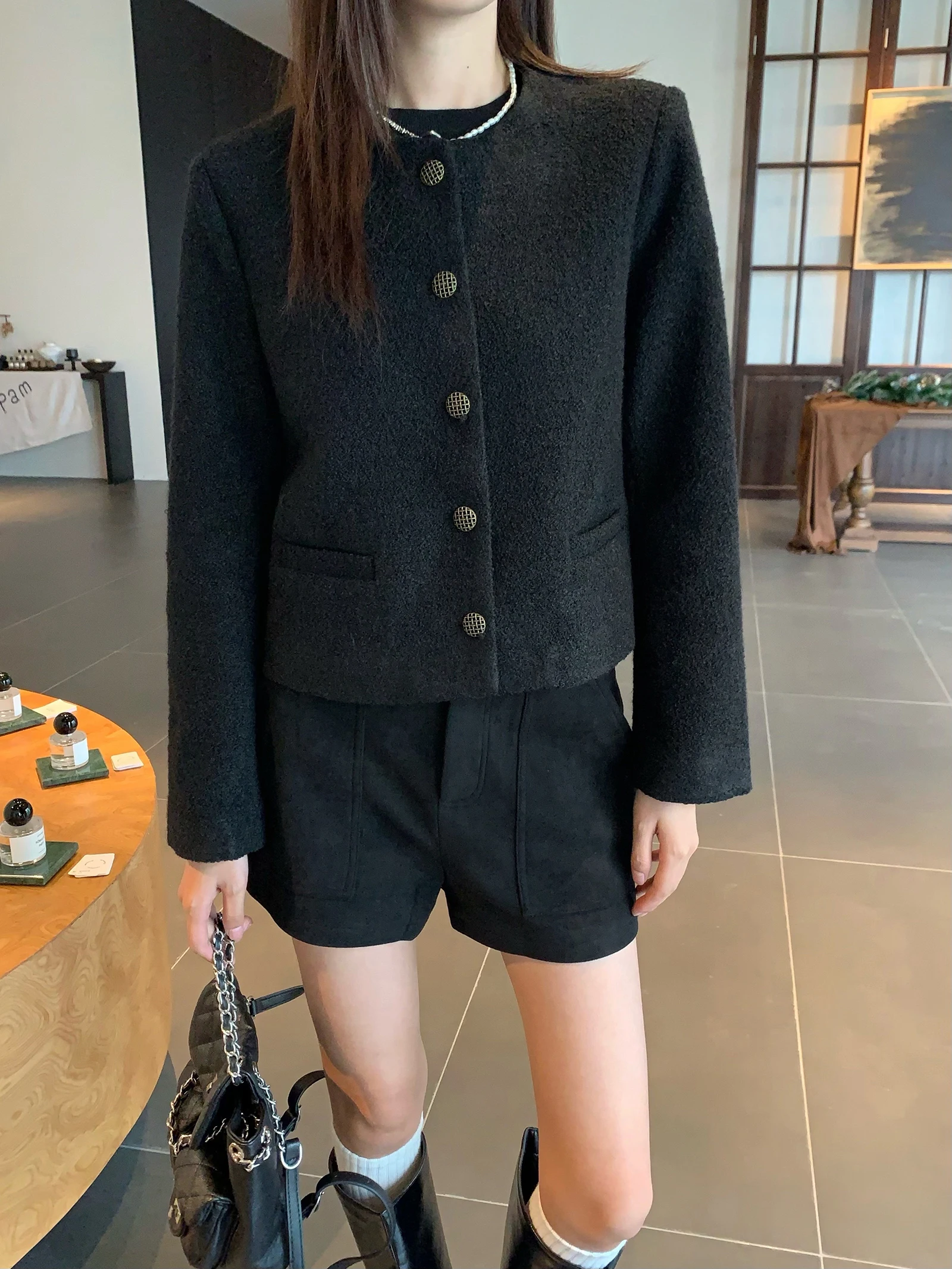 

Осень-зима 2022, новое женское свободное или шерстяное пальто Bla Fraance Sle Jaet, удобное теплое модное повседневное пальто