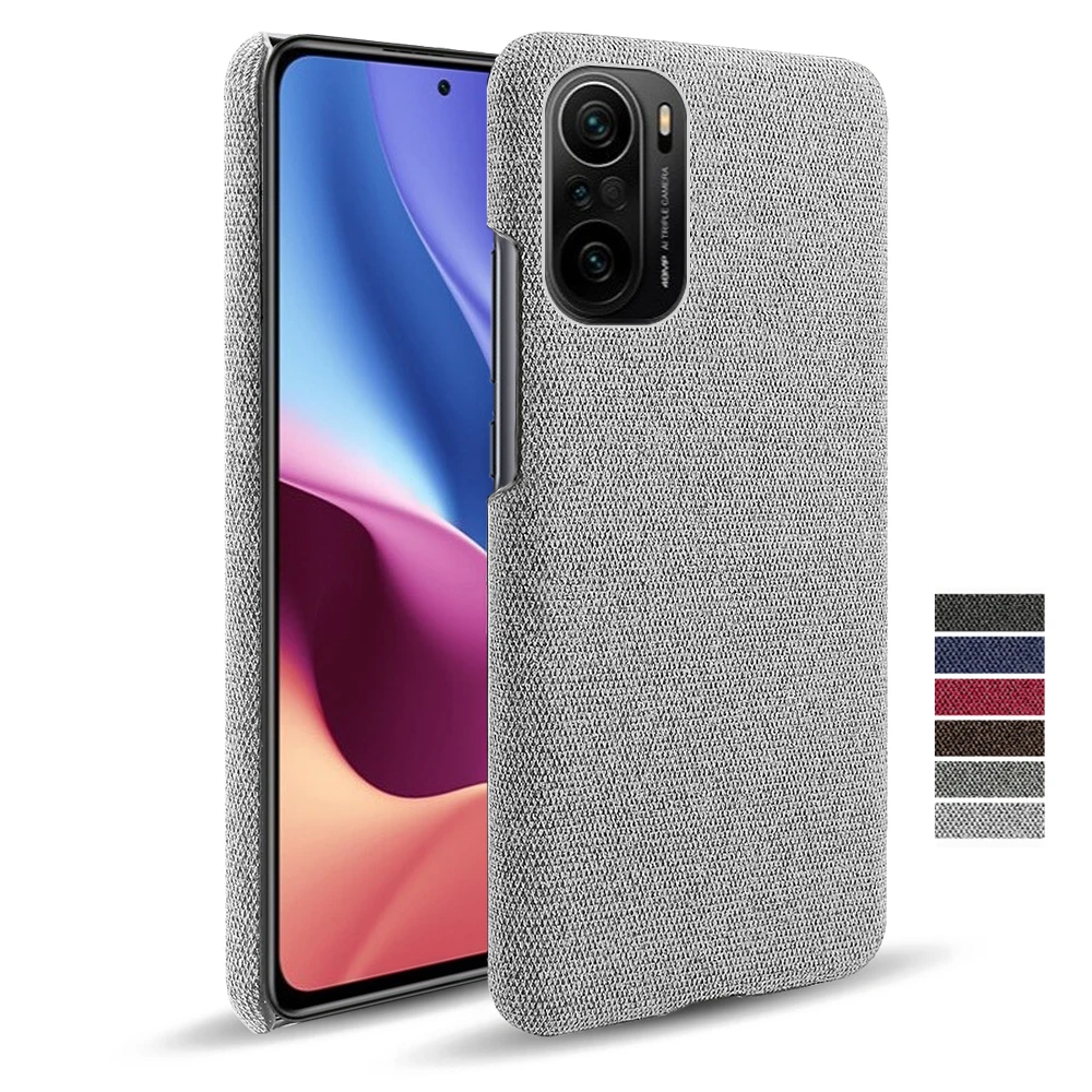 

Cloth Leather Case For Xiaomi Mi Poco F3 M3 X3 NFC F2 11X Pro F1 11 10T Slim Retro Cloth Hard PC Cover For Redmi Note 8 9 10 Pro