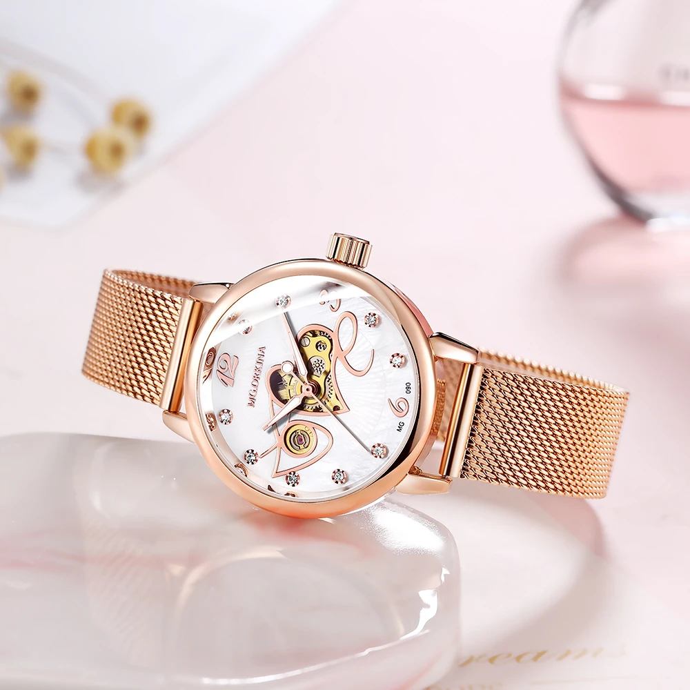 นาฬิกาอัตโนมัติ ORKINA สำหรับผ - Stainless Mesh Band บทวิจารณ์และราคา