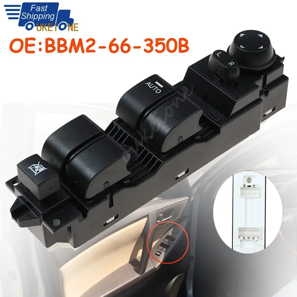 

Car Accessories For Mazda 3 2010-2013 Electric Power Master Window Mirror Control Switch Button Parts BBM2-66-350B BBM266350B