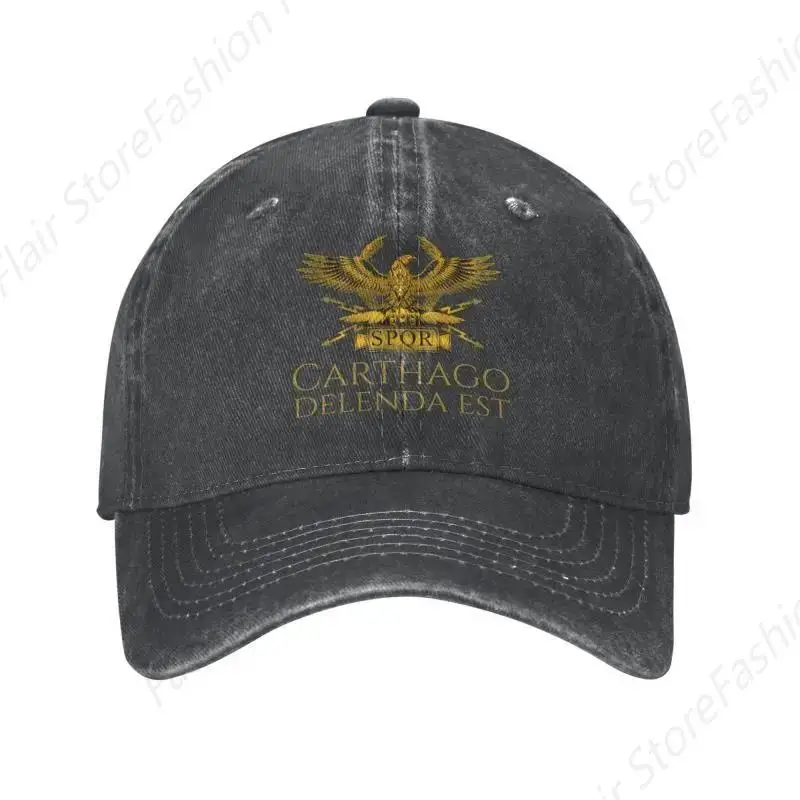 Punk Cotton Ancient Classical Roman History Carthago Delenda Est Latin Baseball Cap Men Women Breathable Imperial Golden Eagle