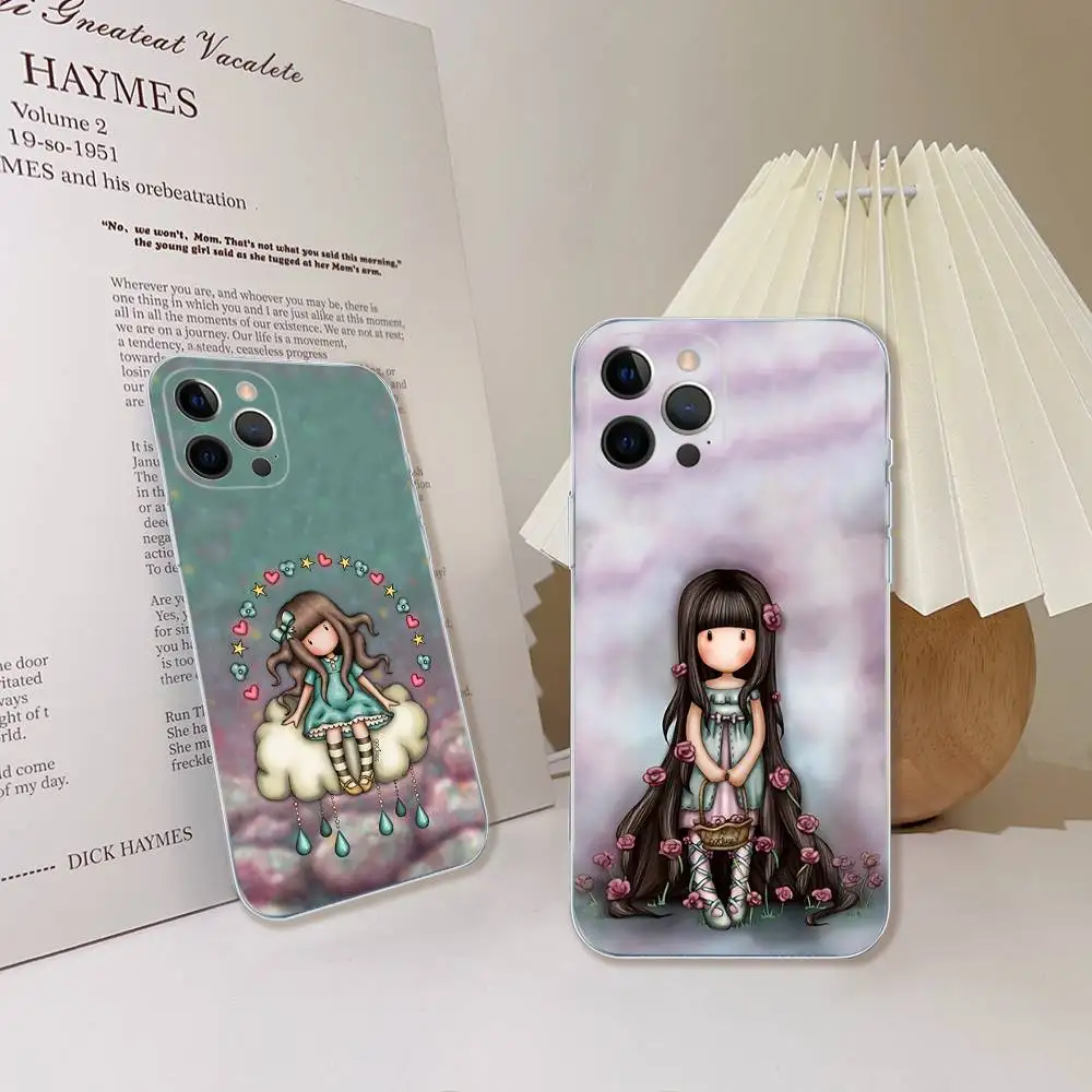 

Cartoons S-Santoro Gorjuss Phone Case Silicone Soft For Iphone 17 16 15 14 13 12 11 Pro MAX Plus X Cover