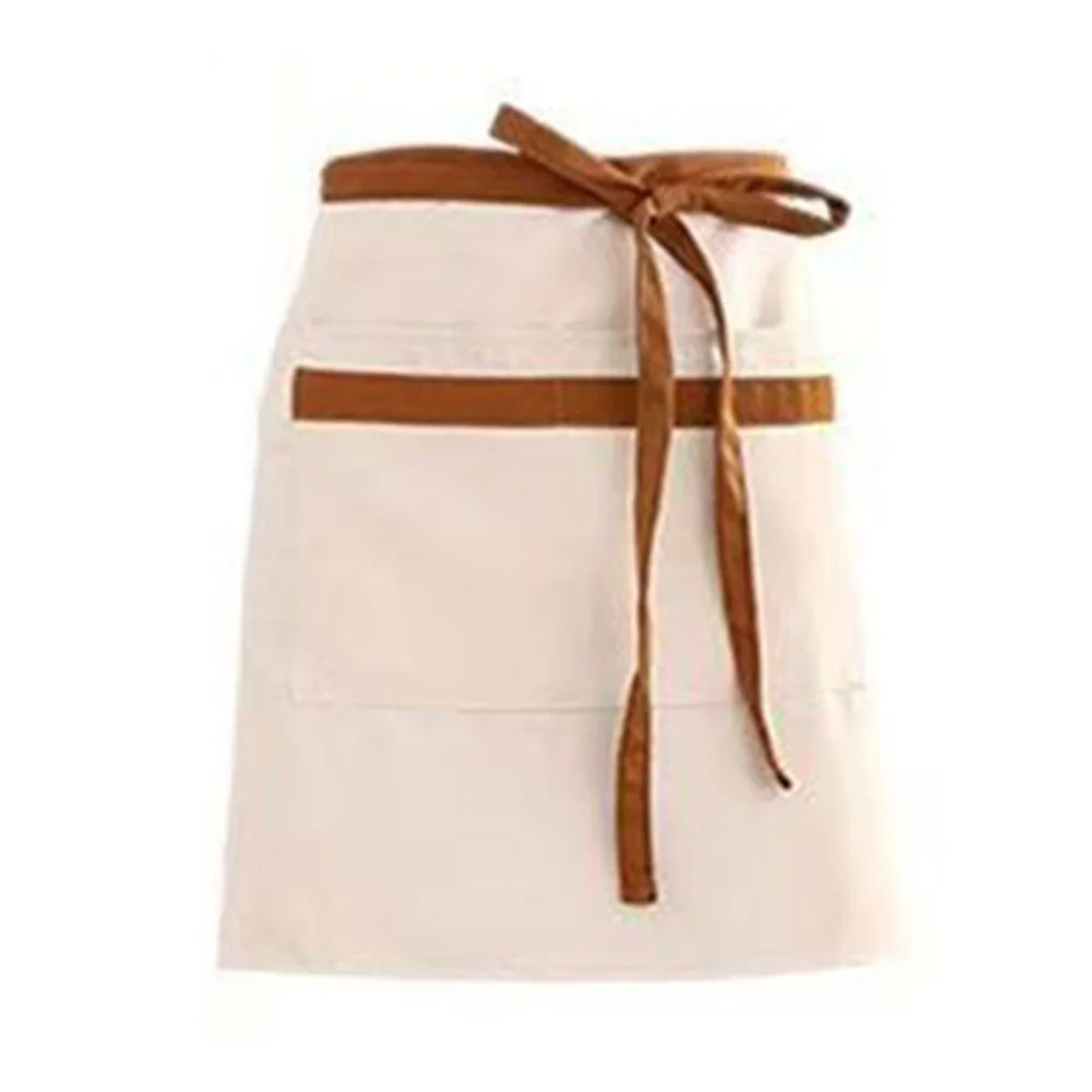 

Разноцветный фартук Convienent с половиной талии, противообрастающий водонепроницаемый кухонный нагрудник с карманами, дышащий рабочий сарафан унисекс