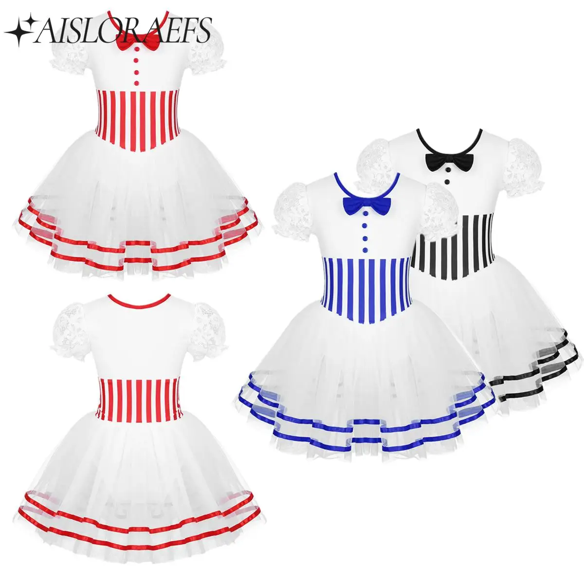 

Girl Skating Dress Christmas Dance Costume Lonely And Beauty Short Lace Puff Sleeves Baton Twirling Mesh Leotard Dress Dancewear