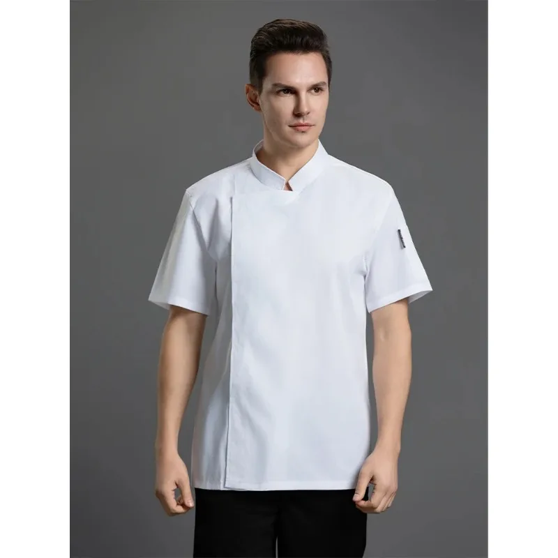 

Chef Jacket Men Short Sleeve Kitchen Cook Shirts Unisex Restaurant Bakery Waiter Uniform High quality Cooking Clothes