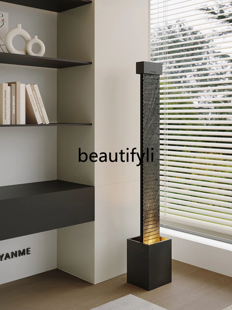 

Modern flowing water ornament floor-to-ceiling water curtain decoration living room entrance circulating water feature silent