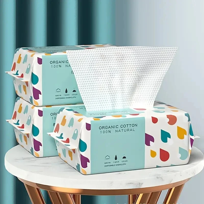 Asciugamano spesso monouso per il viso in cotone 100%, salviette morbide per rimuovere, asciugamani detergenti a secco per la cura della pelle