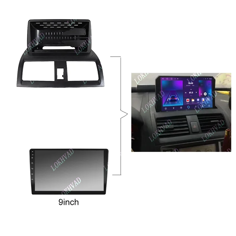 9 Inch Car Frame Fascia Adapter Android Radio Dash Fitting Panel Kit For Honda Accord 7th 7 2002 - 2008