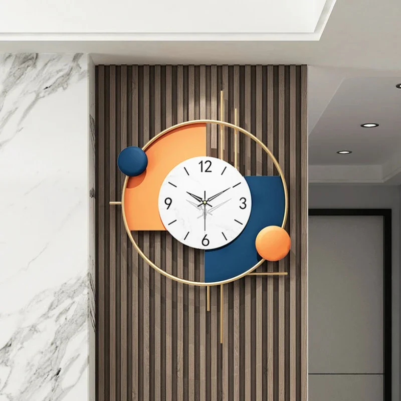 

Nordic Silent Wall Clock Classic Quiet Battery Big Metal Clock Wall Modern Items Orologio Da Parete Living Room Decoration