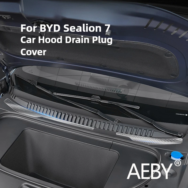

AEBY для BYD Sealion 7 2024, пылезащитная крышка сливного отверстия капота, пылезащитная заглушка, простая установка внешних аксессуаров