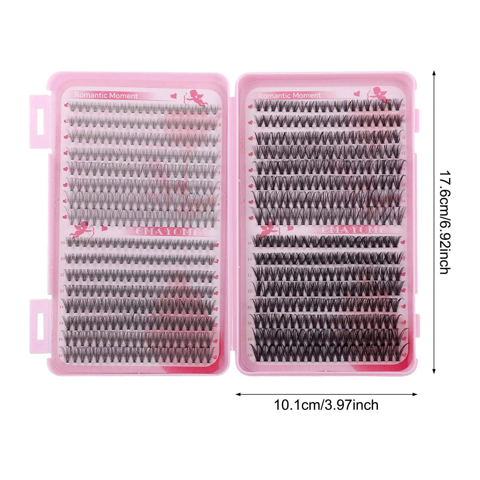 Kit de cils artificiels doux et denses, longs et segmentés, confortables pour un usage toute la journée