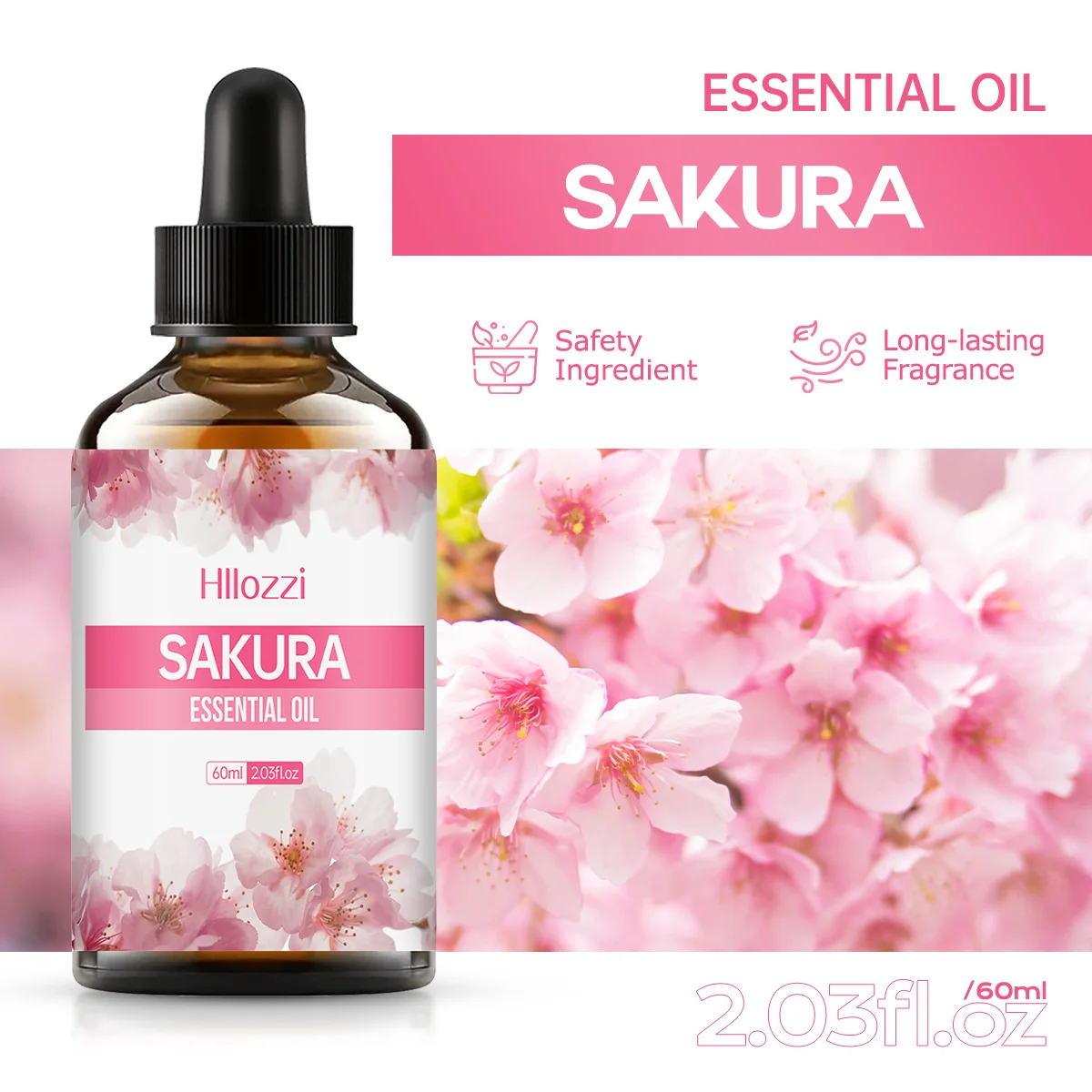زيت ساكورا العطري عبارة عن زيت أساسي غني ومتعدد الاستخدامات يمكن استخدامه أيضًا في أجهزة توزيع الزيوت العطرية وأجهزة صنعها بنفسك #2