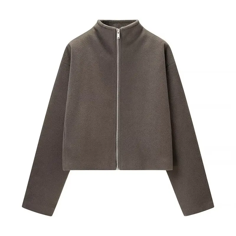 

Women’s Casual Commuter Autumn Wool Blend Coat, Fashionable Workwear Jacket for Fall Season