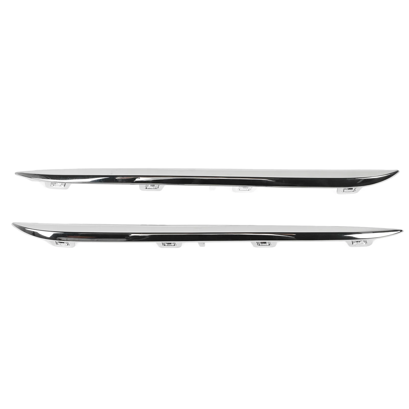 2pcs Rear Bumper Chrome Side Molding Trim for  C‑Class W205 Standard Pre‑Facelift 2015 2016 2017 2018