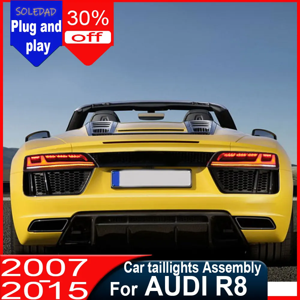 

For audi R8 2007 2008 2009 2010 2011 2012 2013-2015 Taillight Upgrade New LED Taillights Daytime Running Lights Car Taillight