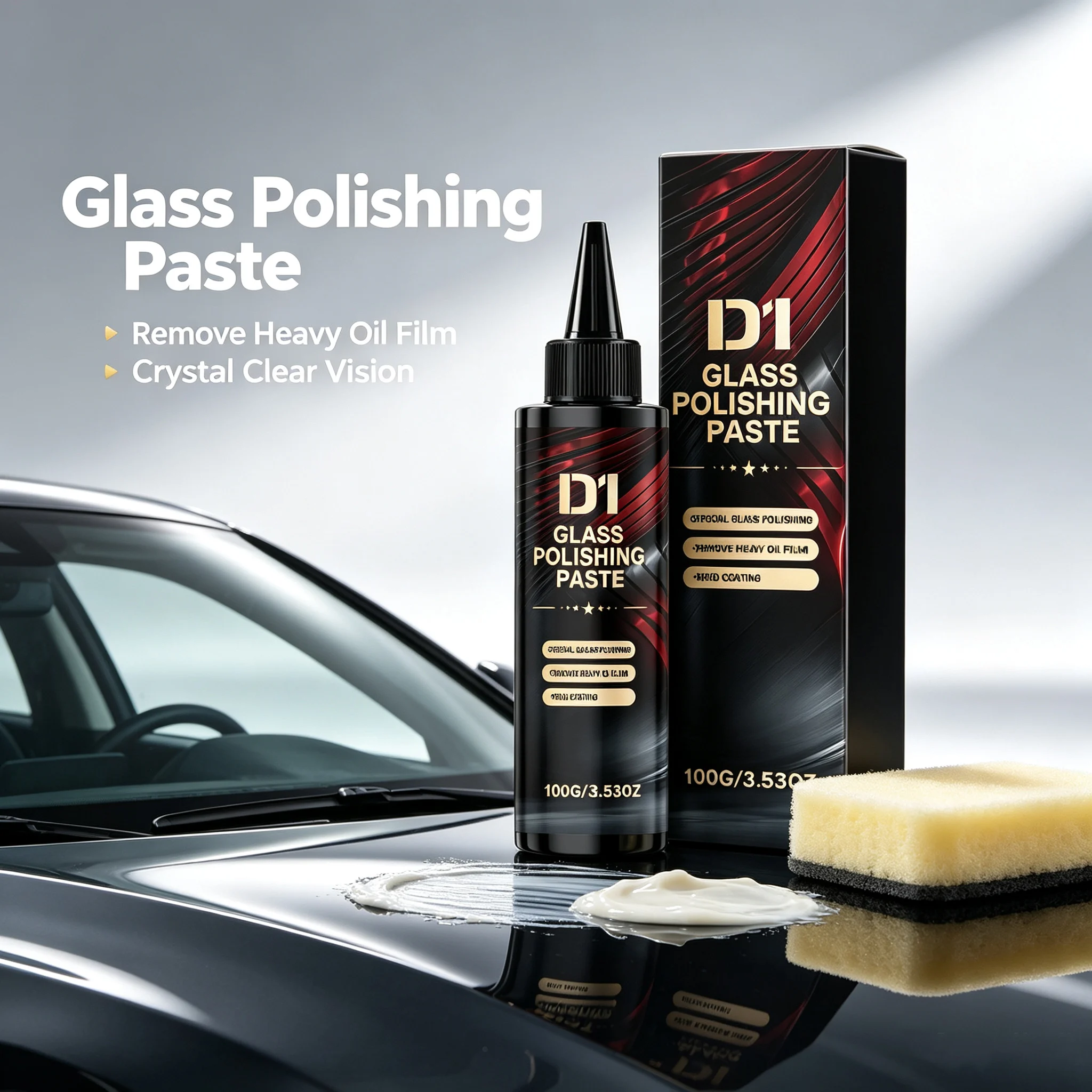 Car Glass Polishing Liquid Cleaning Auto Window Stains Refurbishing High Gloss Water Stain Scratches Repair Enhance Transparency