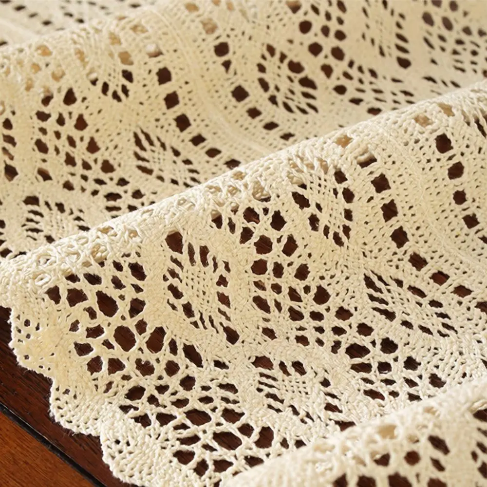 Handmade Feel Lace Table Runner French Vintage Design Decorative Cover For Coffee Table Dining Room Party Ornament