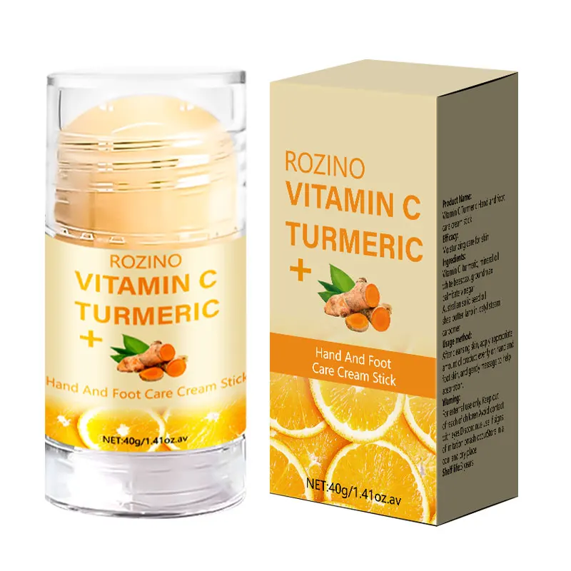 Vitamin turmeric hand and foot stick, used to moisturize hands and feet, making the skin elastic