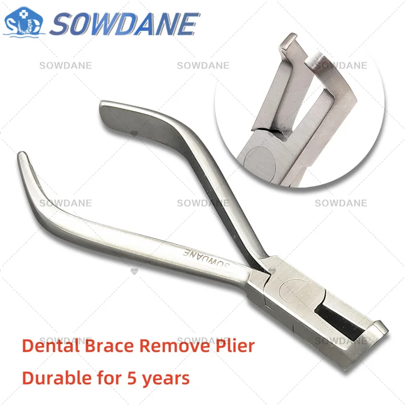 

Dental Orthodontic Posterior Bracket Remover Brace Removing Plier Forcep Stainless Steel Dentist Instrument Tool Curved Tip