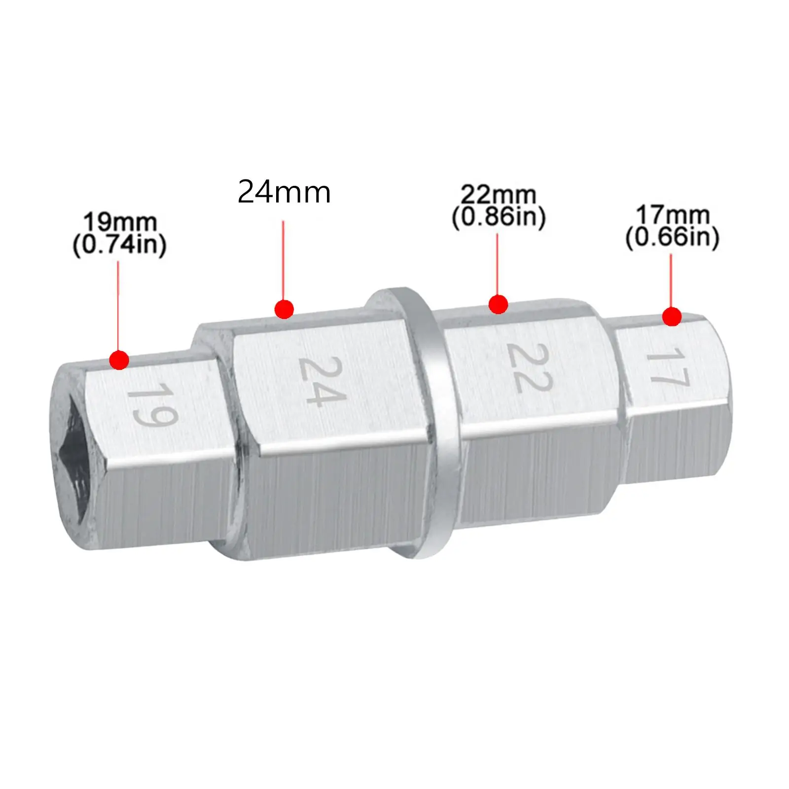 Multi Size Hex Axle Adapter Socket Removal Tool for Gas Mini Big Wheel Dirtbike Front Axle Maintenance