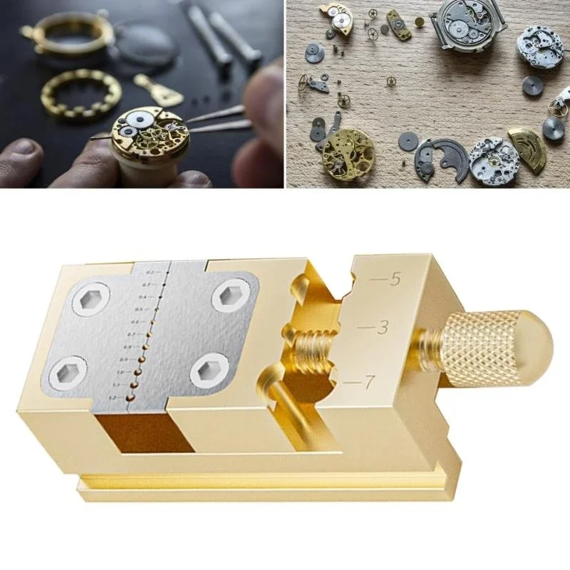 Инструмент для ремонта часов Медные скамейки Тиски для удержания рук и колеса 11 отверстий/14 отверстий Зажимная пластина Ручной