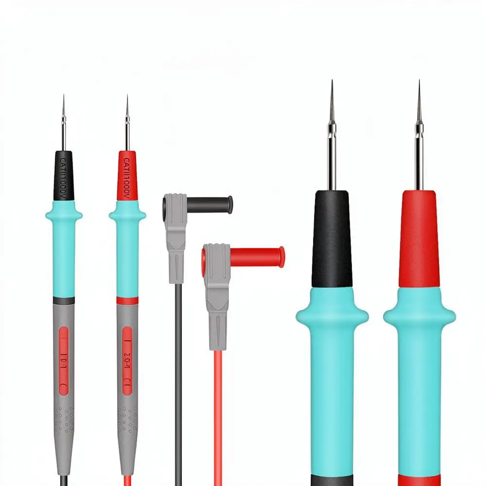 Flexible Multimeter Leads For Handskit Sharp Needle Probe 1000V 20A Silicone Wire Professional Industrial Testing Lead Set