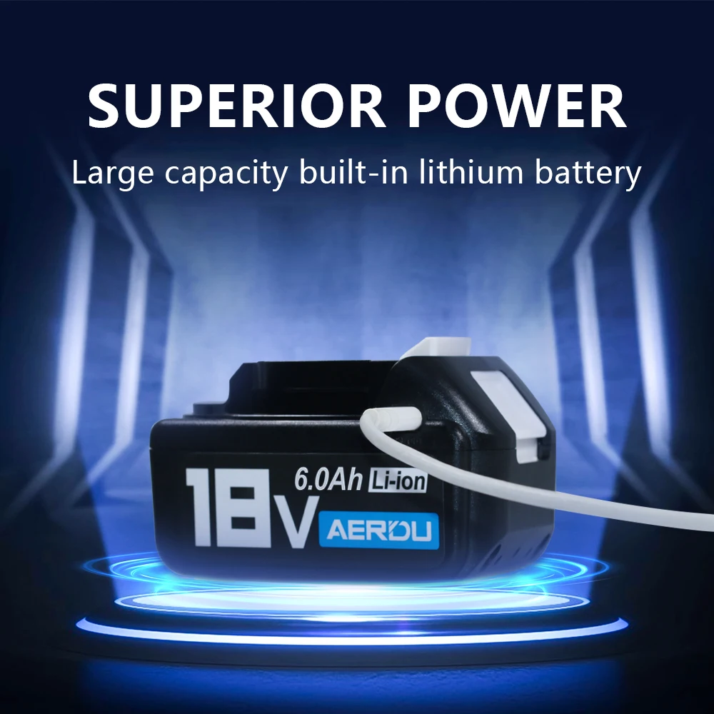 

AERDU 18V Battery For Makita Power Tools Replacement Accessories BL1860 BL1850 Li-ion Rechargeable batteries Pack