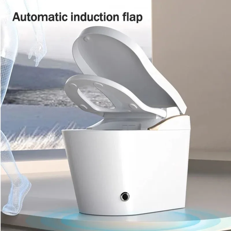 

High End Gold White Automatic Foot Sensor Flush Luxury Toilet Remote Control Water Closet Wc One Piece Smart Toilets