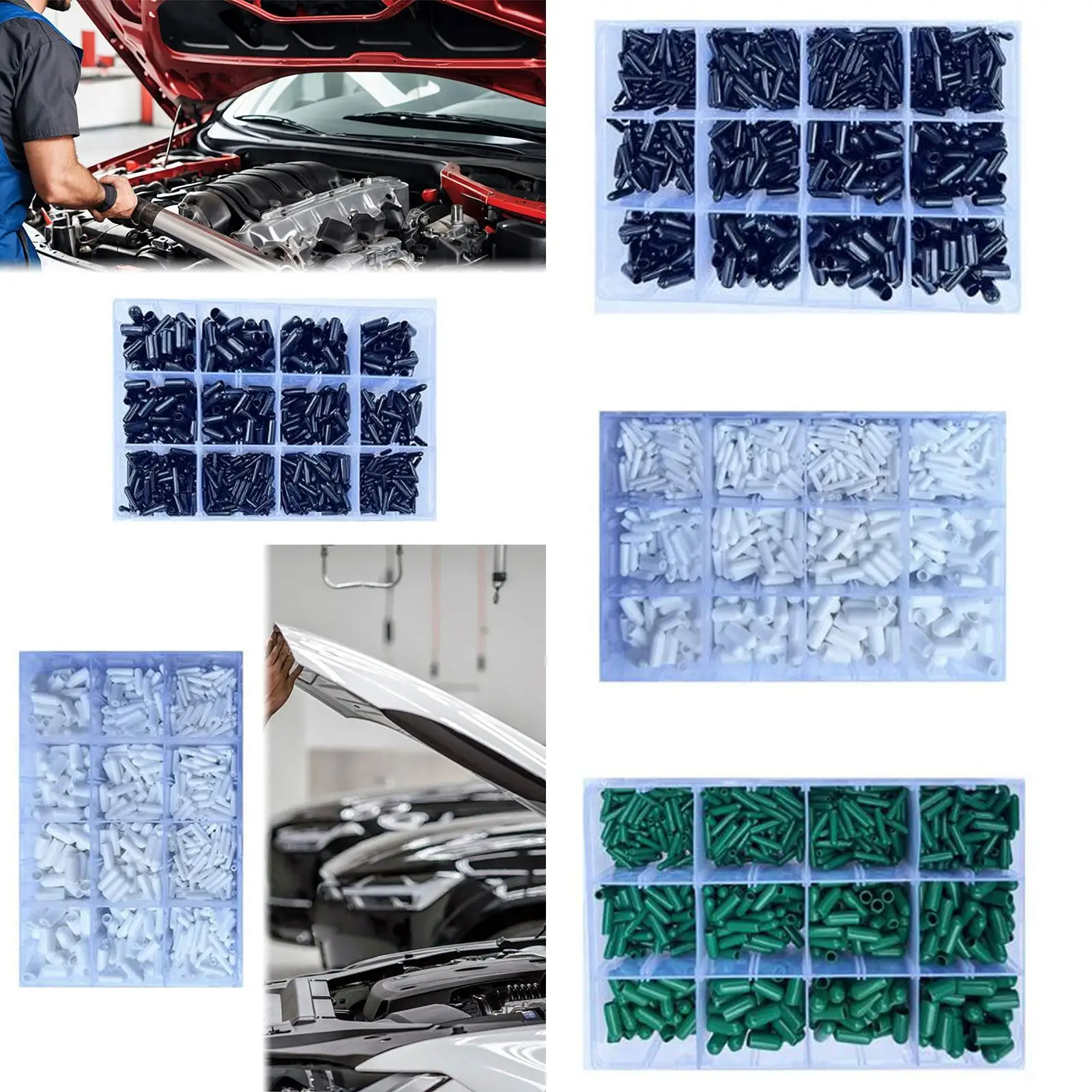 

720Pcs Dropper Caps Professionals Car Maintenance Components Rubber Sleeves