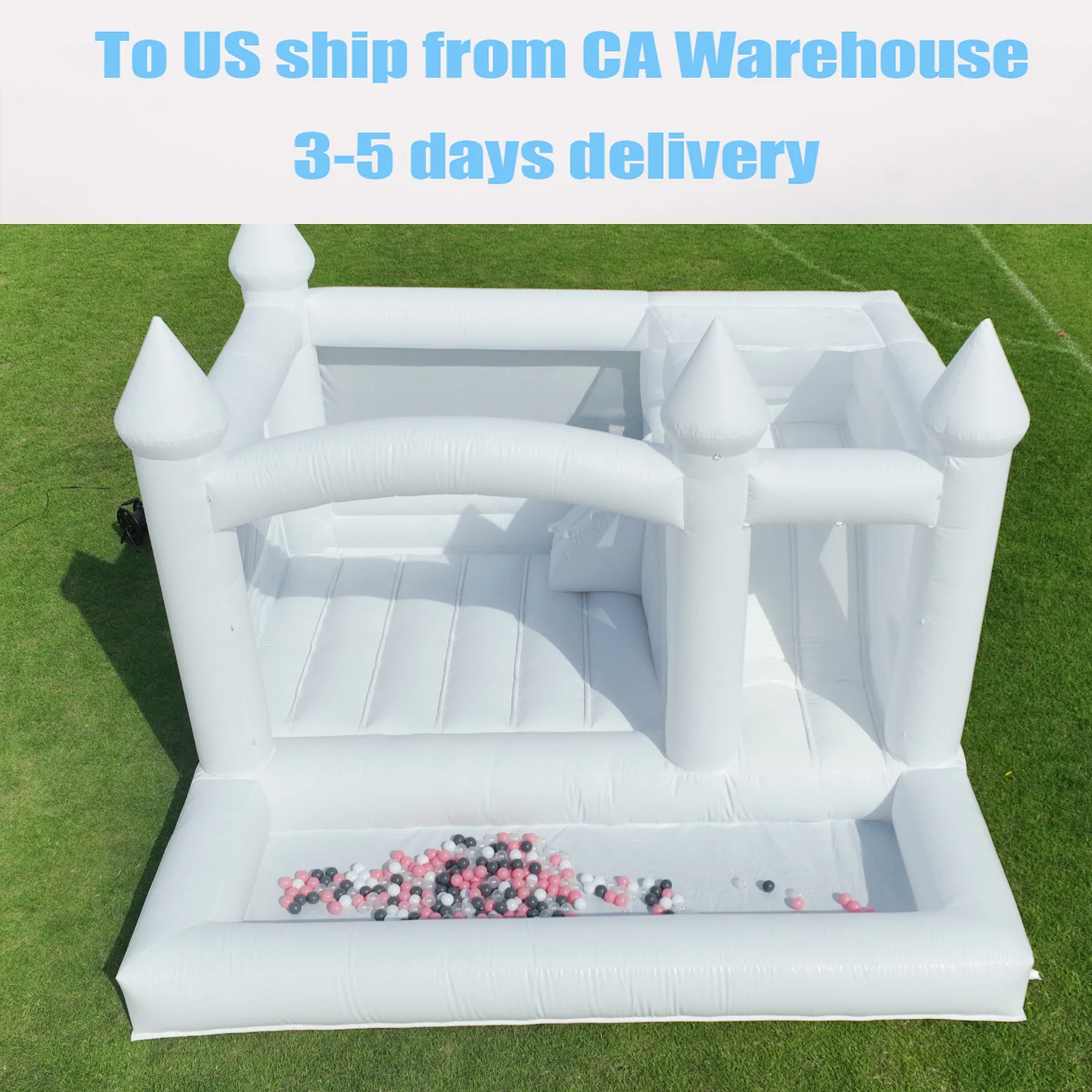 

Inflatable Castle Slides Chlidren Outdoor Ball Pit Bubble Water Slide Air bounce Jumping Toys House With 1100 Air Blower