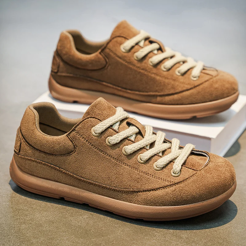 

Men's Spring 2026 New Retro Casual Sports Shoes Soft Bottom Deux Trendy Shoes Leather Upgraded Lightweight Breathable