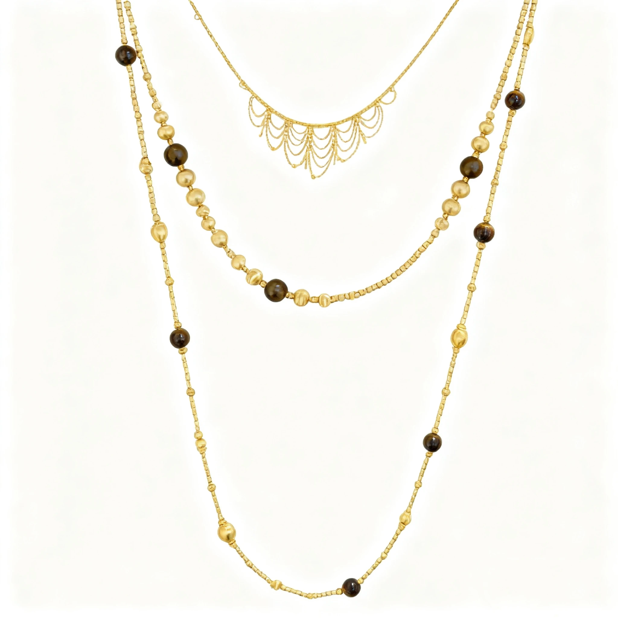 

Thick Rhodium Plated 925 Sterling Silver A Set Autumn Winter Maillard Color Scheme Coordination Necklace Unique Atmosphere