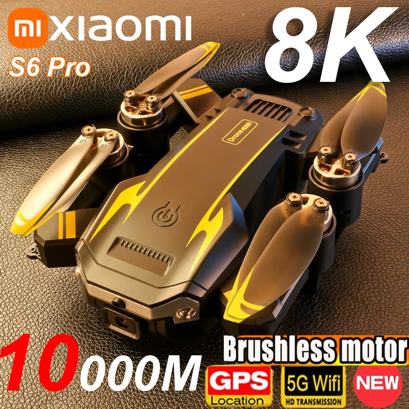 Xiaomi S6 pro Drone Aerial 8K HD Professional Foldable Obstacle Avoidance Quadcopter Dual Camera GPS WIFI RC UAV Christmas Gifts