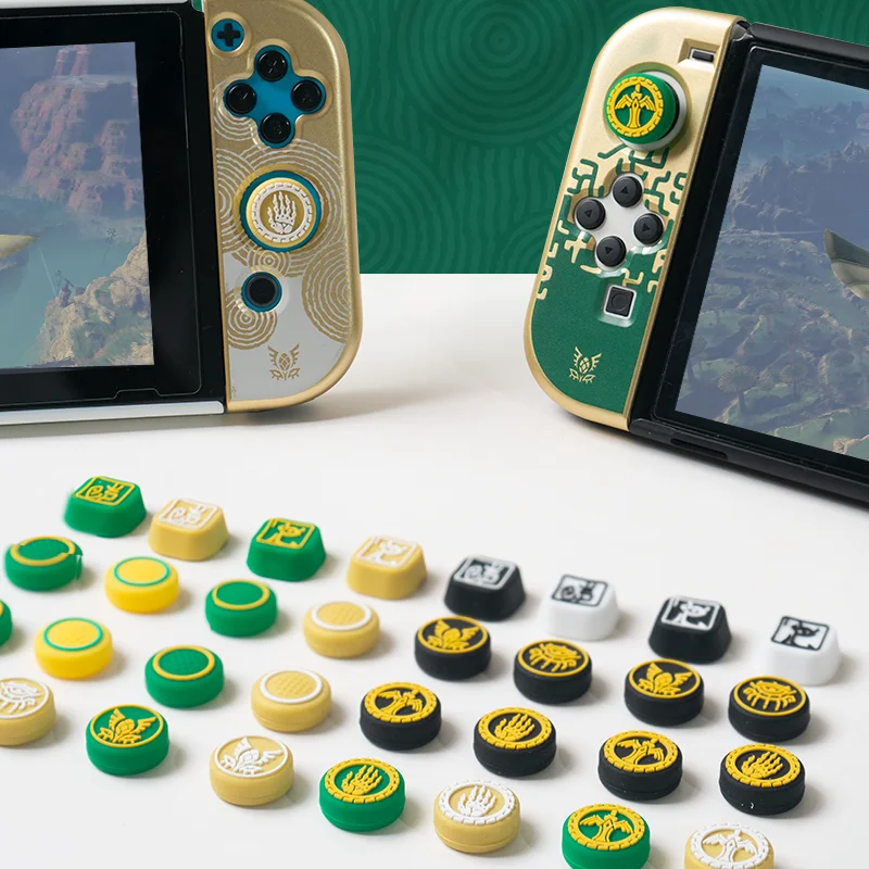 Switch Thumb Stick Grip Cap, capa de joystick macia para Nintendo Switch Oled, NS Lite, Joy-Con, Thumbstick Case, 4pcs