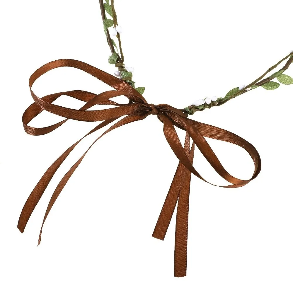 

Headpiece Elf Garland Artificial Floral Bride Hairstyles Flower Vines Crown Rhinestone Decoration Artificial Floral Wreath Women