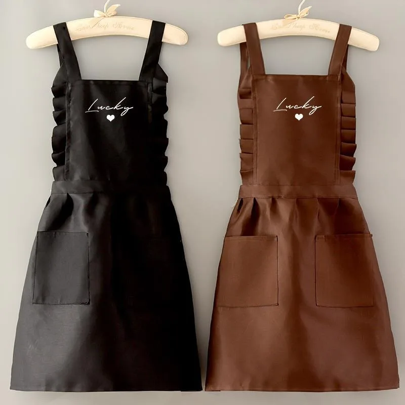 

Японский Женский фартук, комбинезоны, маслостойкие Кухонные фартуки, фартук для ногтевого дизайна, женский красивый художественный фартук, одежда для работы