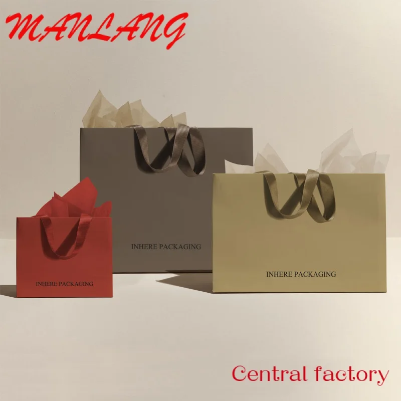 Custom  Customized Packaging Boutique Printed Luxury Gift Paper Shopping Bag Custom Paper Bags With Your Own Logo