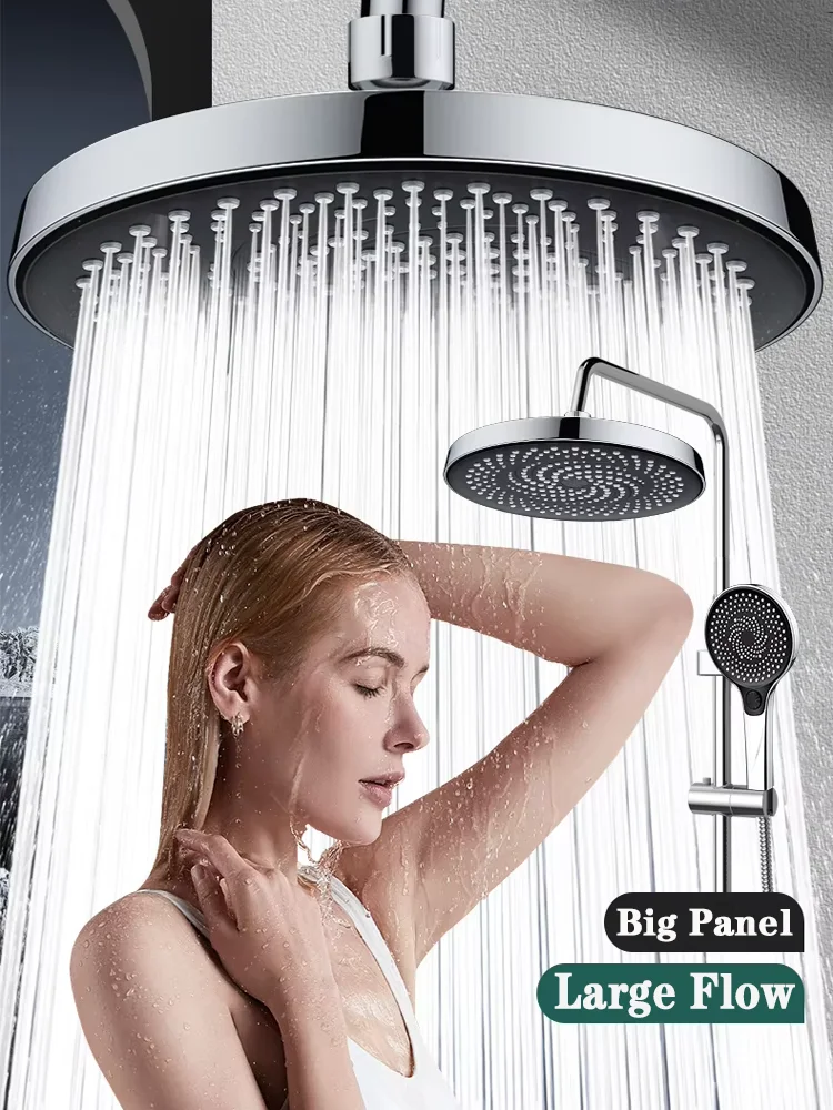 

275mm Big Panel Water Saving Supercharge Rainfall Shower Head High Pressure Large Flow Top Shower Faucet Bathroom Accessories