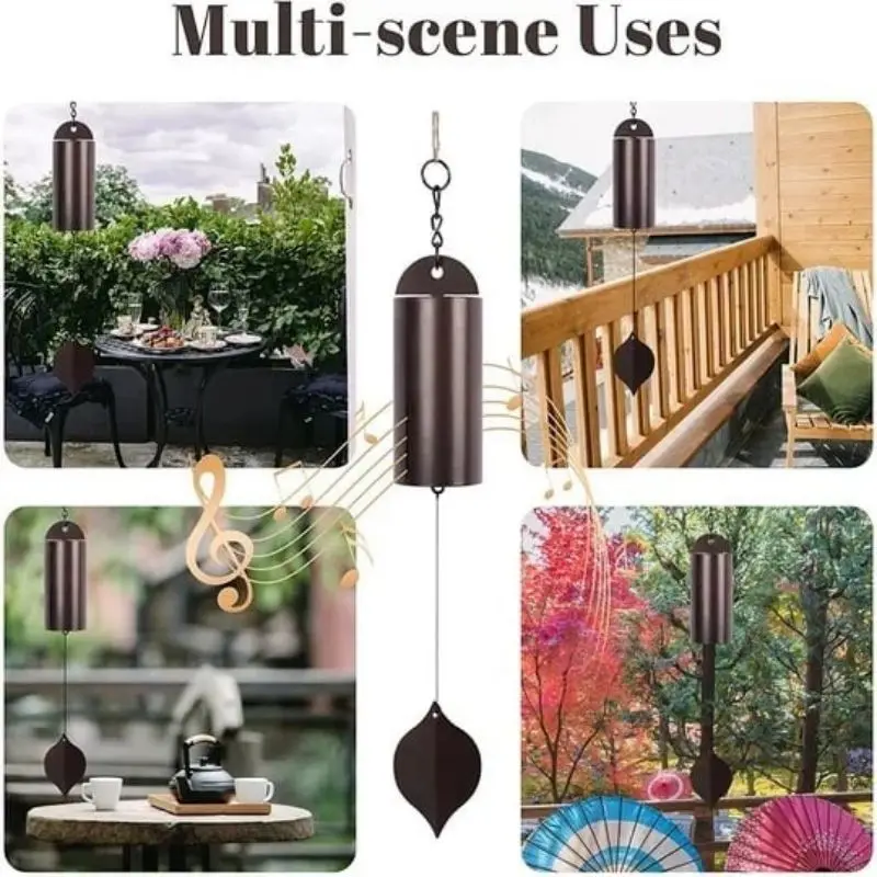 The Deep Resonance Serenity  Garden Clock  Bell Heroic Windbell Garden Metal Wind Chimes