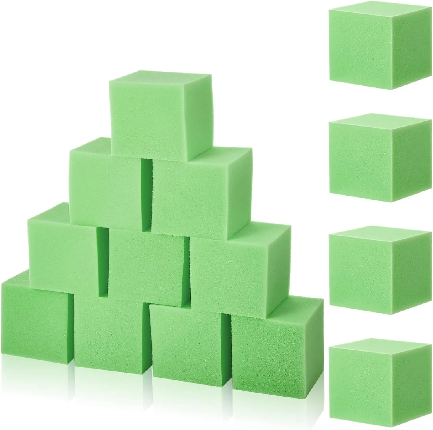 Soft Foam Pit Cubes, 4 x 4 x 4 Inch Stacking Blocks, Protective Sponge Padding for Gymnastics and Trampoline Pits