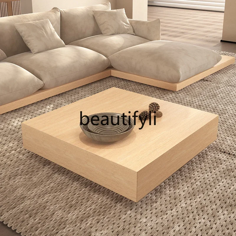 

Log color wabi- wind coffee table modern minimalist creative minimalist Japanese furniture