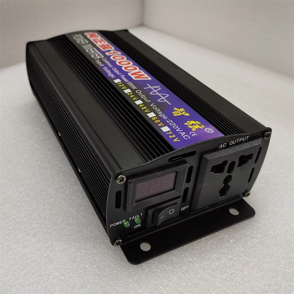 Imagem -06 - Conversor Universal do Soquete da ue Onda Senoidal Pura 1000w 1600w 2000w 2600w dc 12v 24v 48v 60v à C.a. 220v 230v