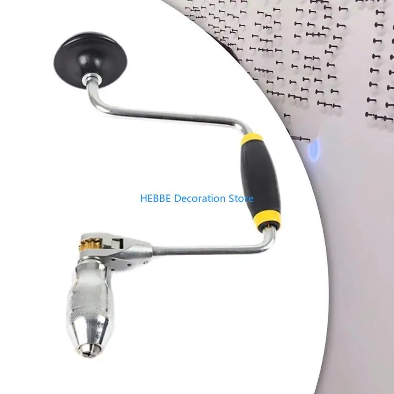 B0KC Multifunctional Carpenter Bit Support Hand Tool Hand Crank Drill for High Precisions Drilling In Metal & Fiberglass